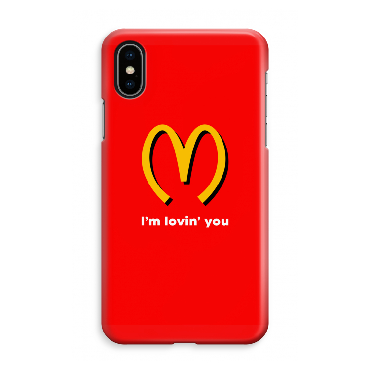I'm lovin' you: iPhone XS Max Volledig Geprint Hoesje