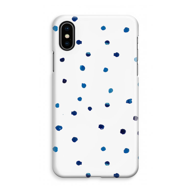 Blauwe stippen: iPhone XS Max Volledig Geprint Hoesje
