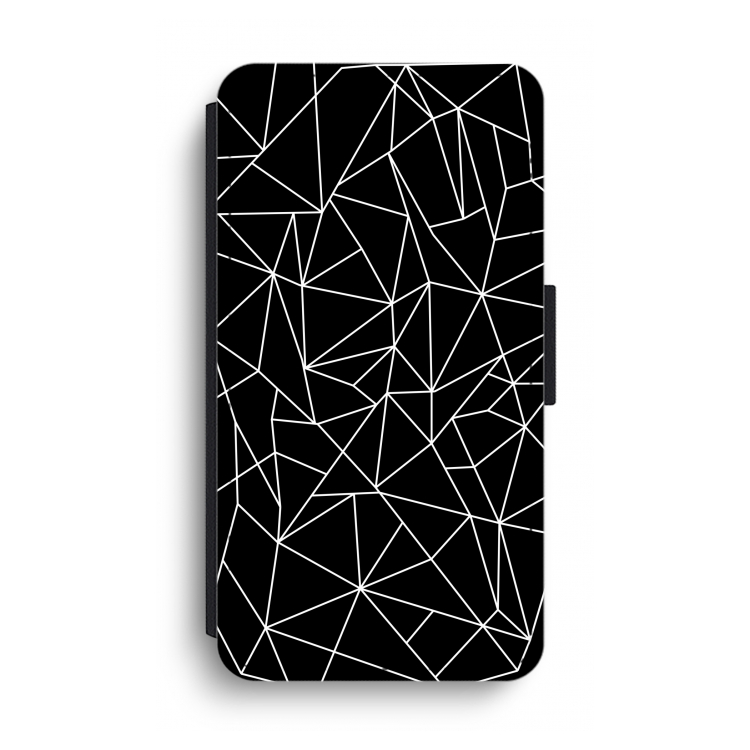 Geometrische lijnen wit: iPhone XS Max Flip Hoesje
