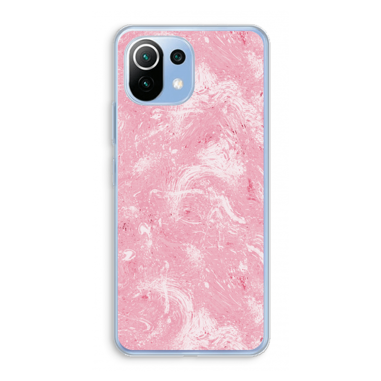 Abstract Painting Pink: Xiaomi Mi 11 Lite Transparant Hoesje