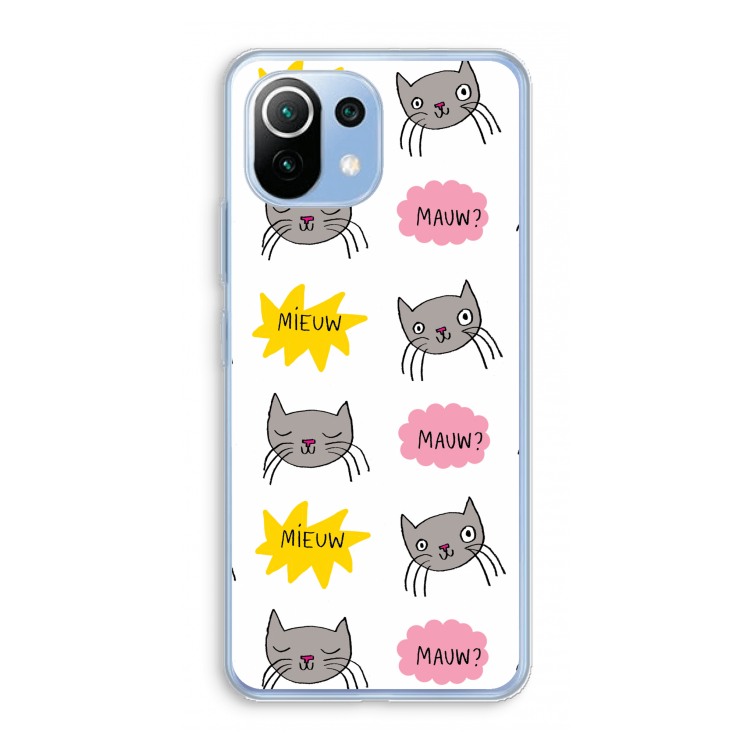 Meow: Xiaomi Mi 11 Lite Transparant Hoesje