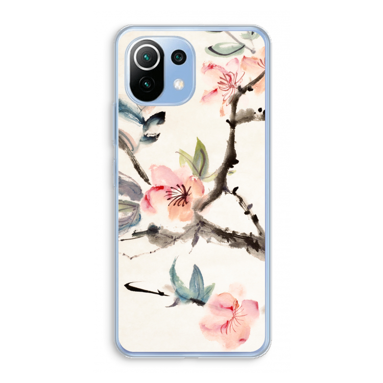 Japanse bloemen: Xiaomi Mi 11 Lite Transparant Hoesje