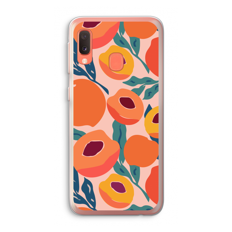 Perzik: Samsung Galaxy A20e Transparant Hoesje