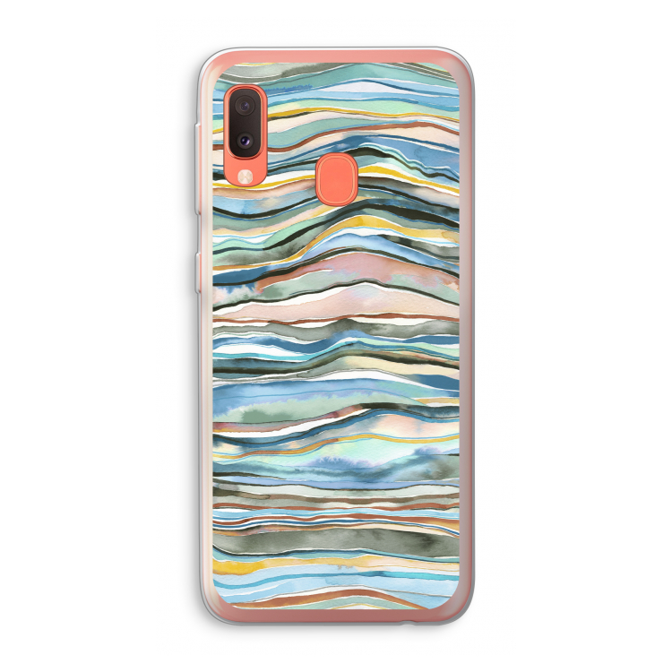 Watercolor Agate: Samsung Galaxy A20e Transparant Hoesje