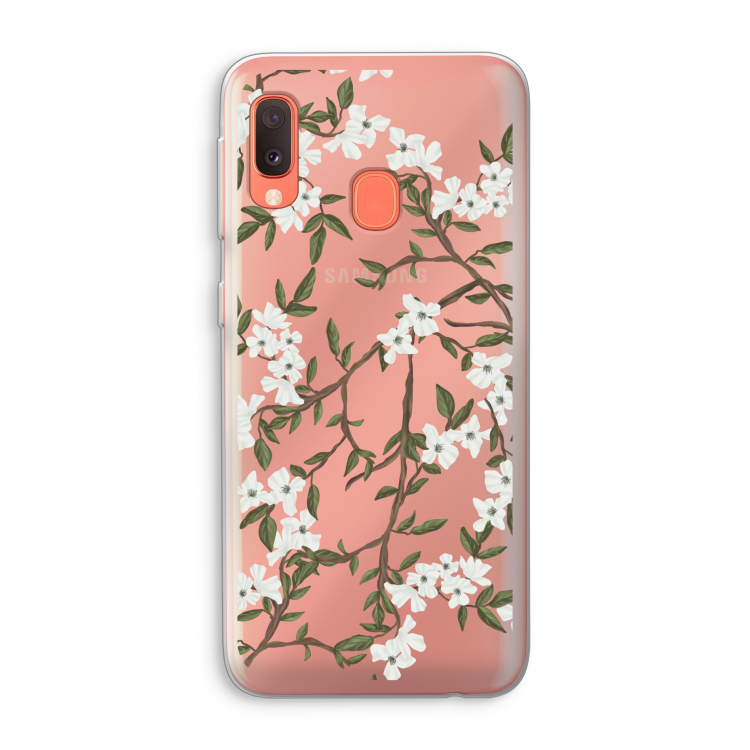 Blossoming spring: Samsung Galaxy A20e Transparant Hoesje
