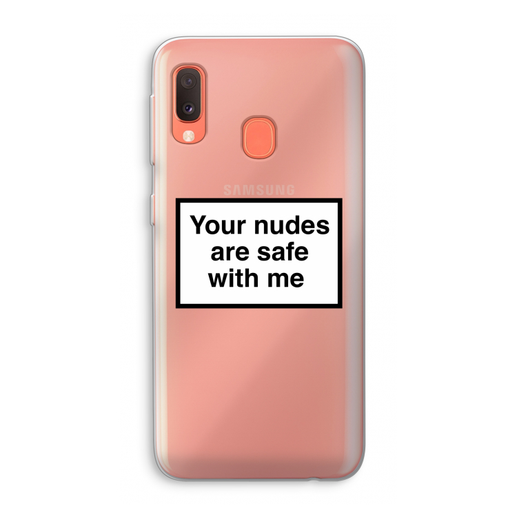 Safe with me: Samsung Galaxy A20e Transparant Hoesje