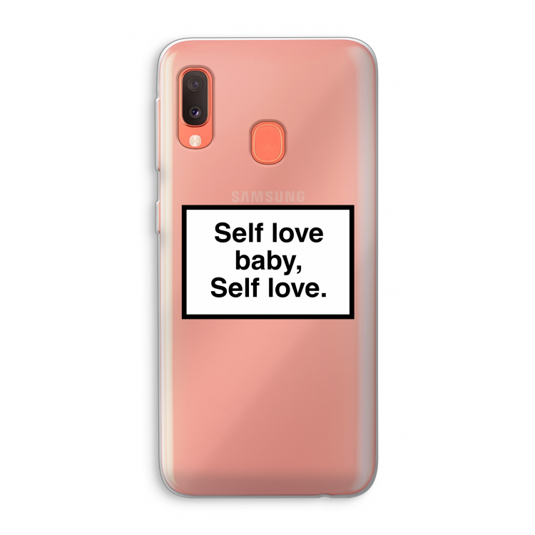 Self love: Samsung Galaxy A20e Transparant Hoesje