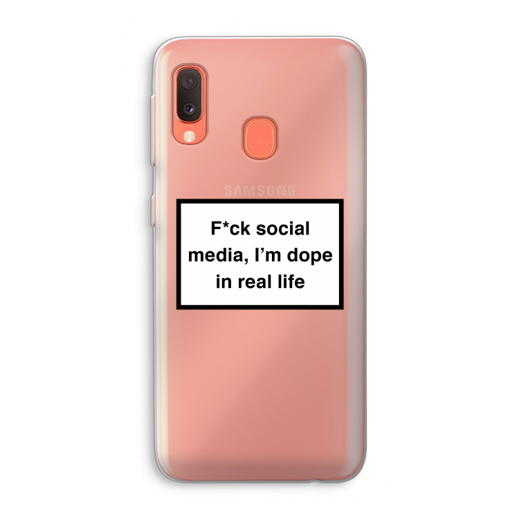 I'm dope: Samsung Galaxy A20e Transparant Hoesje