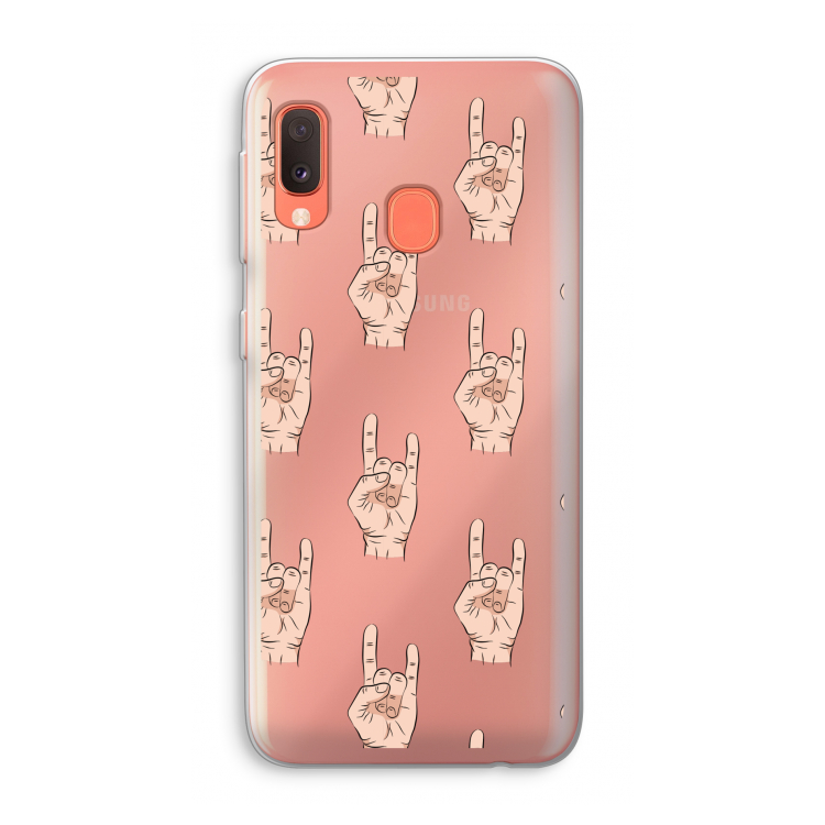 Rock: Samsung Galaxy A20e Transparant Hoesje