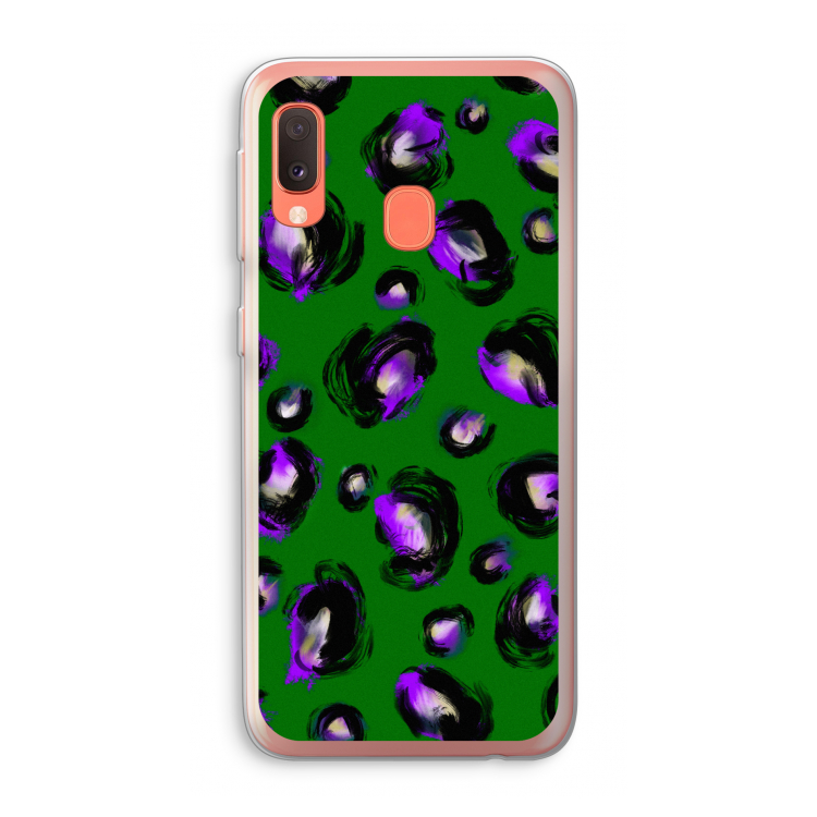Green Cheetah: Samsung Galaxy A20e Transparant Hoesje