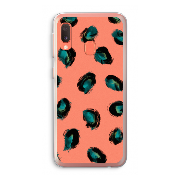 Pink Cheetah: Samsung Galaxy A20e Transparant Hoesje