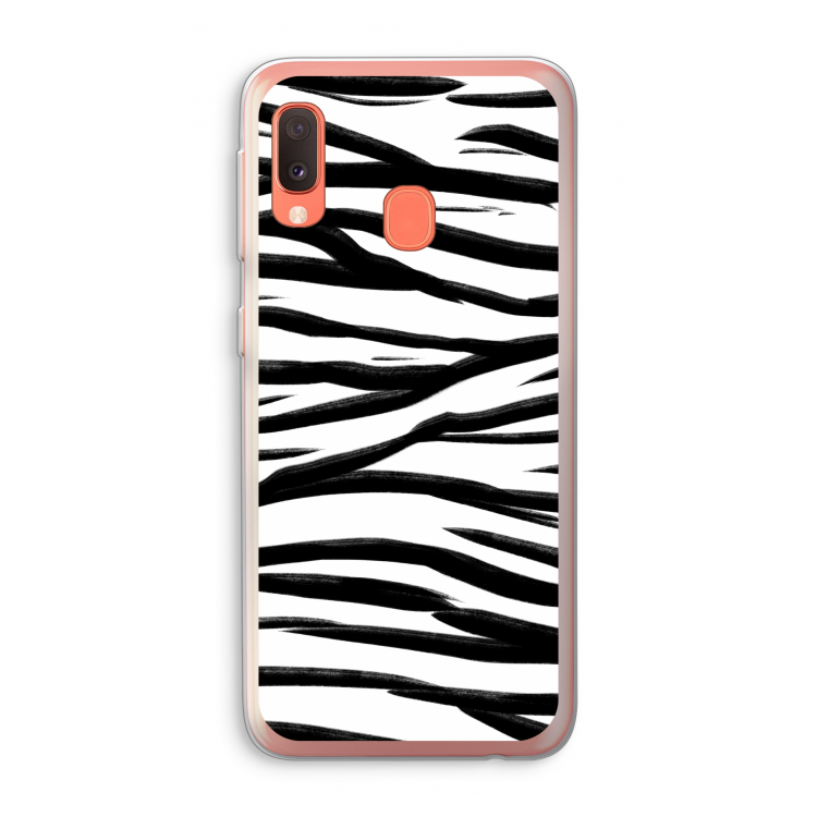 Zebra pattern: Samsung Galaxy A20e Transparant Hoesje