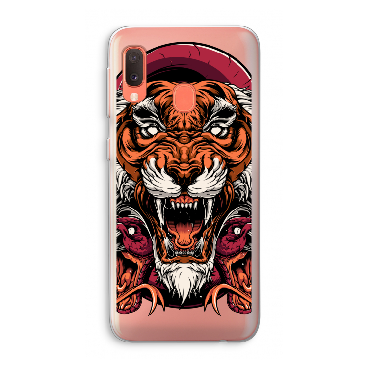 Tiger and Rattlesnakes: Samsung Galaxy A20e Transparant Hoesje