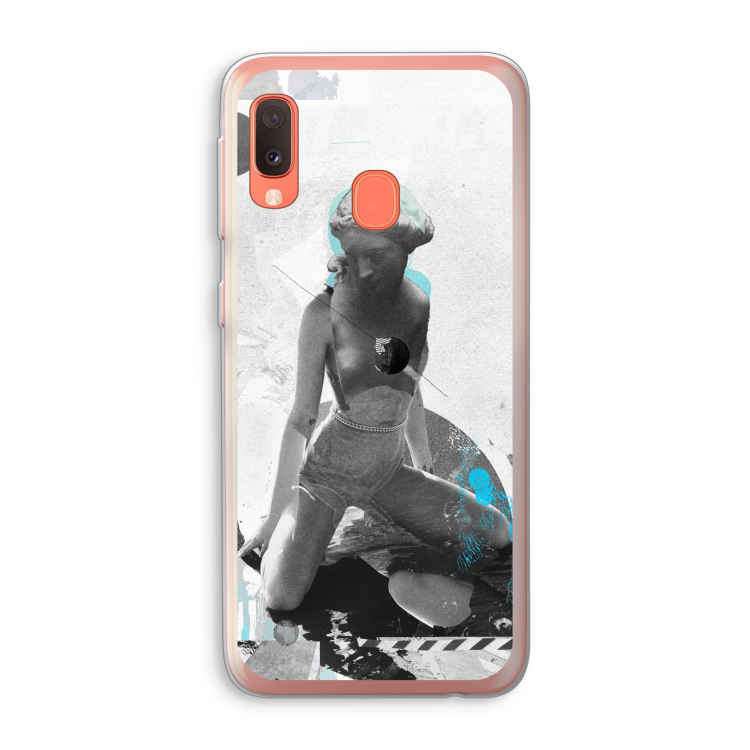 I will not feel a thing: Samsung Galaxy A20e Transparant Hoesje