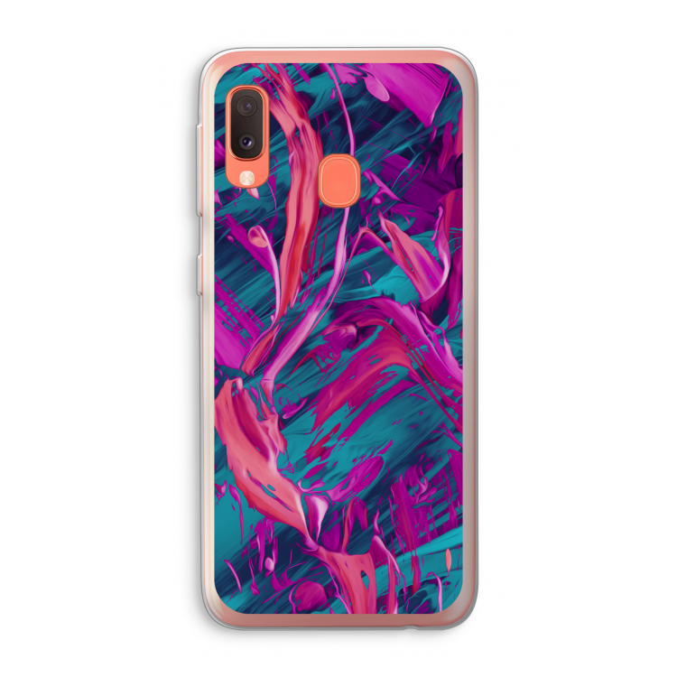 Pink Clouds: Samsung Galaxy A20e Transparant Hoesje