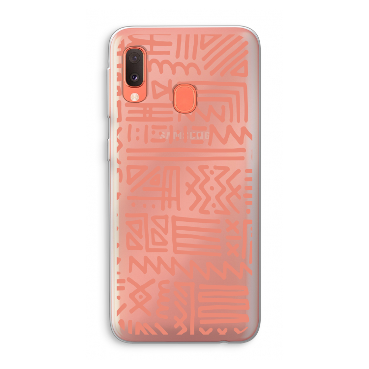 Marrakech Pink: Samsung Galaxy A20e Transparant Hoesje