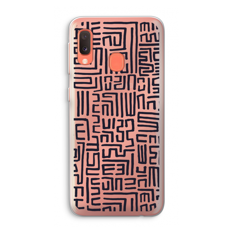 Moroccan Print: Samsung Galaxy A20e Transparant Hoesje