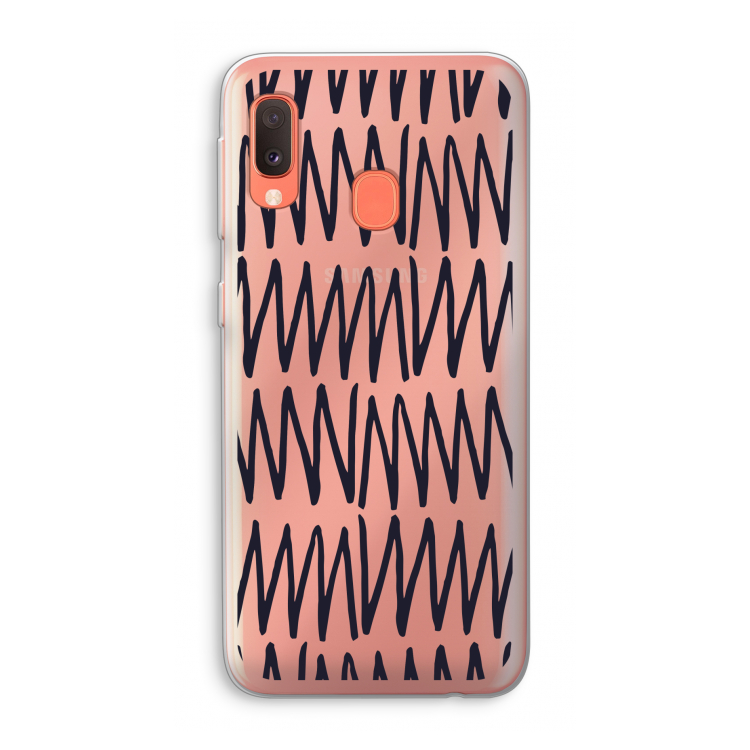 CaseCompany Marrakech Zigzag: Samsung Galaxy A20e Transparant Hoesje