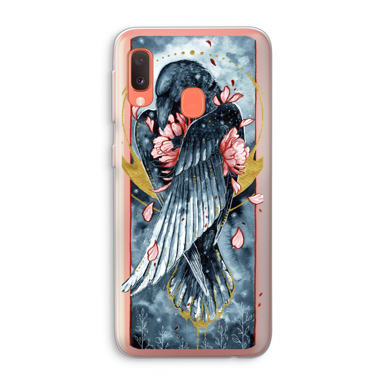 Golden Raven: Samsung Galaxy A20e Transparant Hoesje
