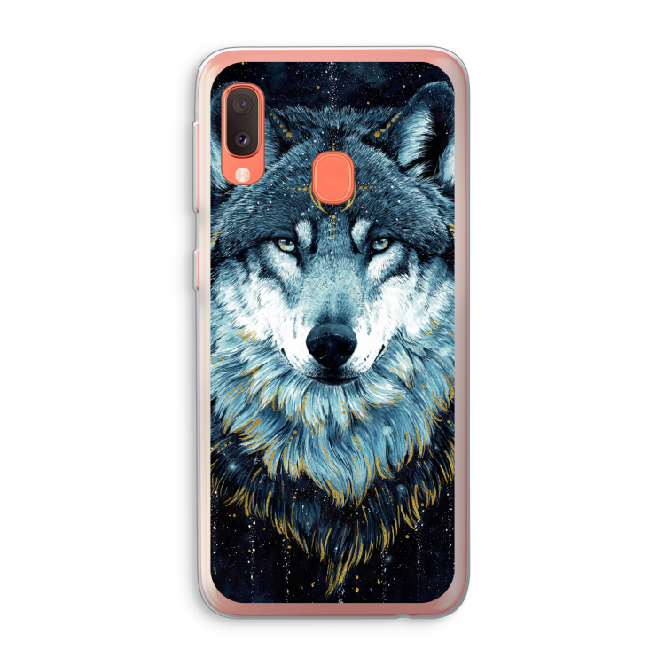 Darkness Wolf: Samsung Galaxy A20e Transparant Hoesje