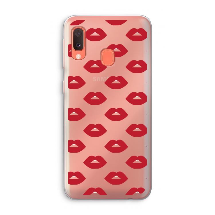 Lips: Samsung Galaxy A20e Transparant Hoesje