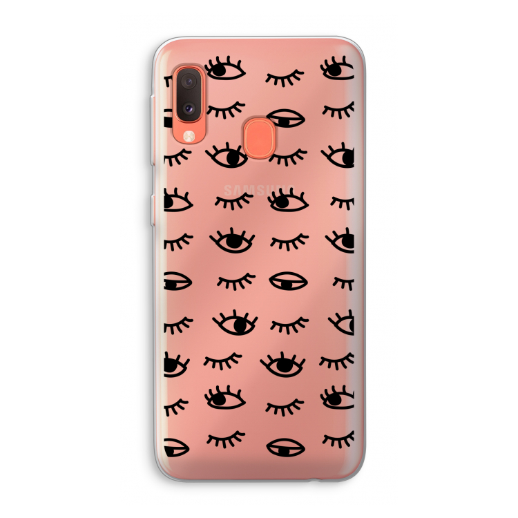Eye pattern #2: Samsung Galaxy A20e Transparant Hoesje