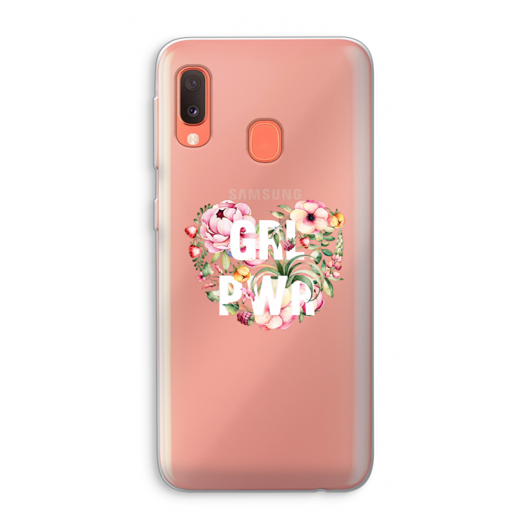 GRL PWR Flower: Samsung Galaxy A20e Transparant Hoesje