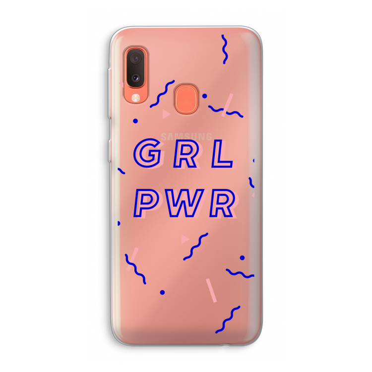 GRL PWR: Samsung Galaxy A20e Transparant Hoesje