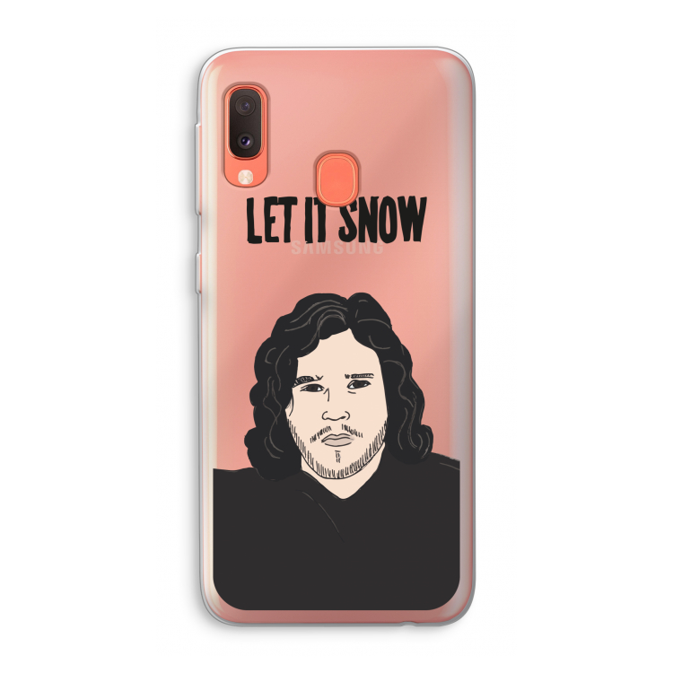 Let It Snow: Samsung Galaxy A20e Transparant Hoesje