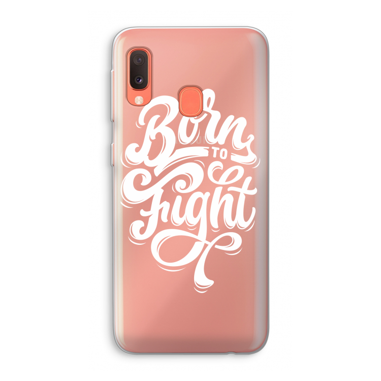 Born to Fight: Samsung Galaxy A20e Transparant Hoesje