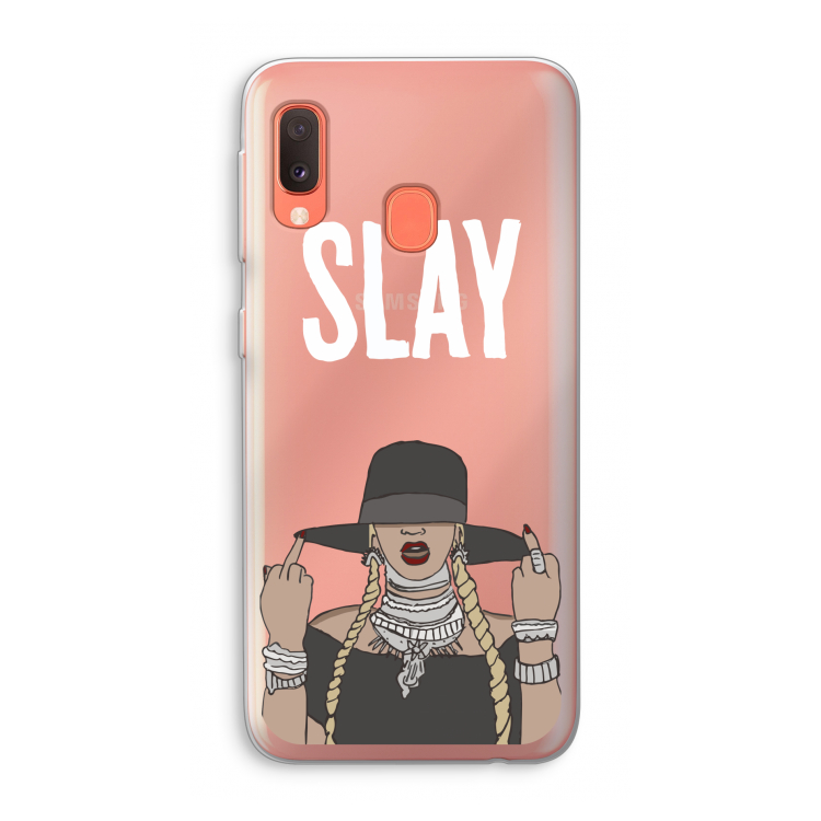 Slay All Day: Samsung Galaxy A20e Transparant Hoesje