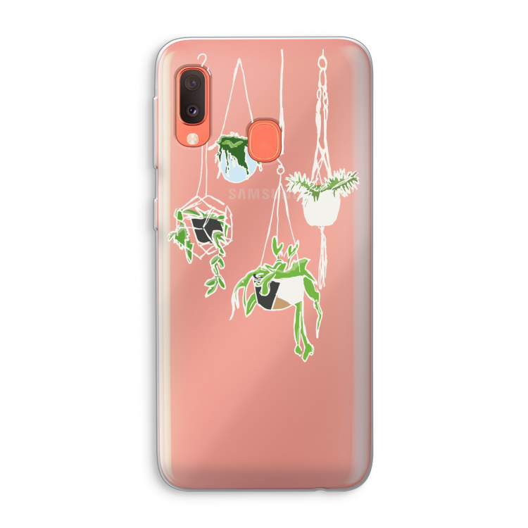 Hang In There: Samsung Galaxy A20e Transparant Hoesje