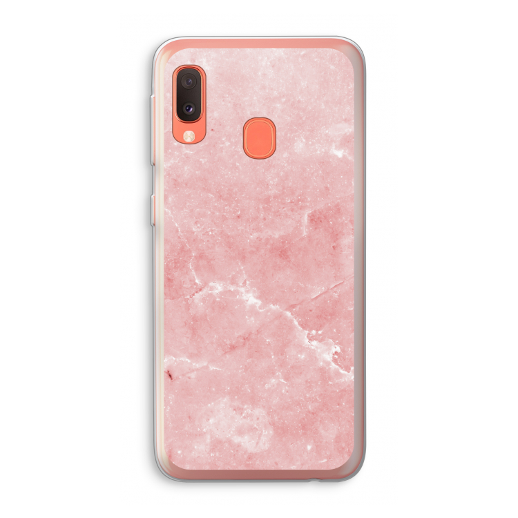 Roze marmer: Samsung Galaxy A20e Transparant Hoesje