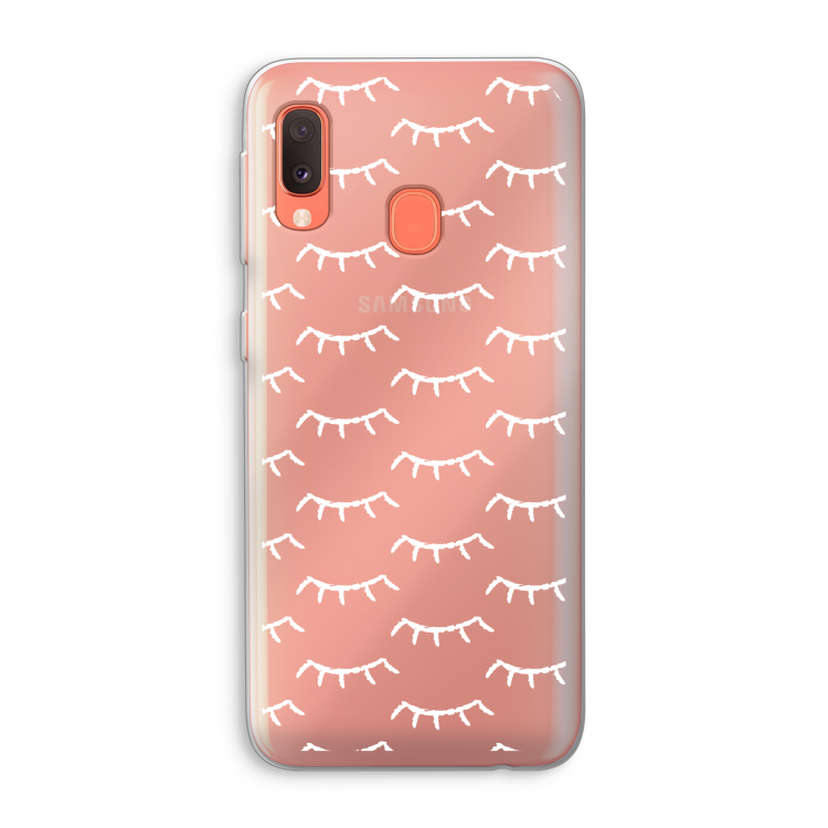 Wimpers: Samsung Galaxy A20e Transparant Hoesje