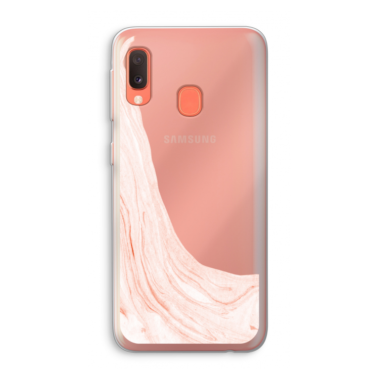 Peach bath: Samsung Galaxy A20e Transparant Hoesje