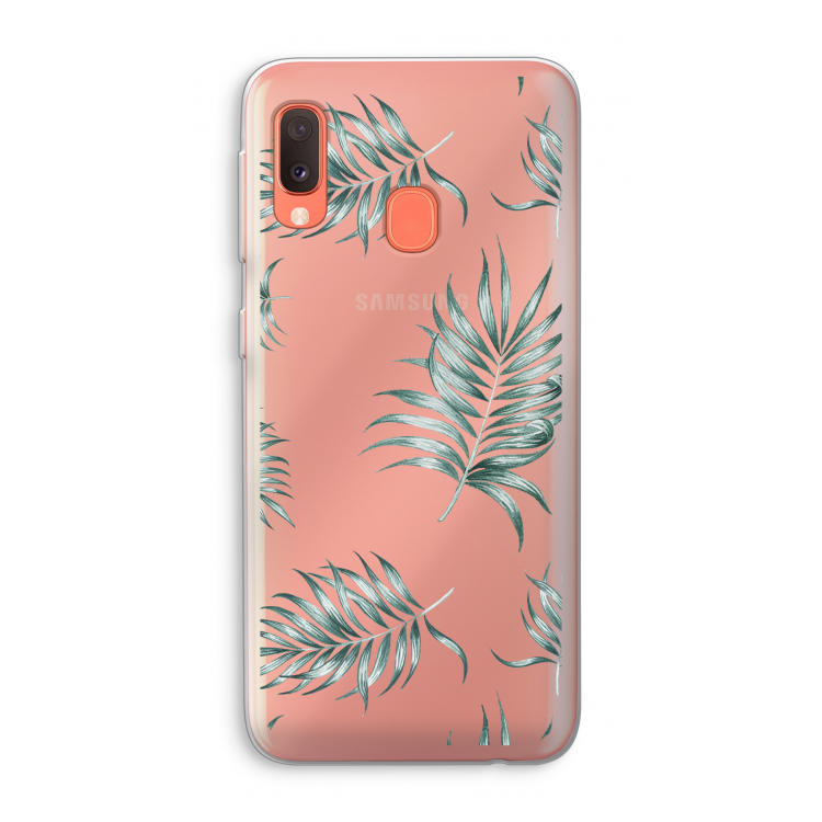 Simple leaves: Samsung Galaxy A20e Transparant Hoesje