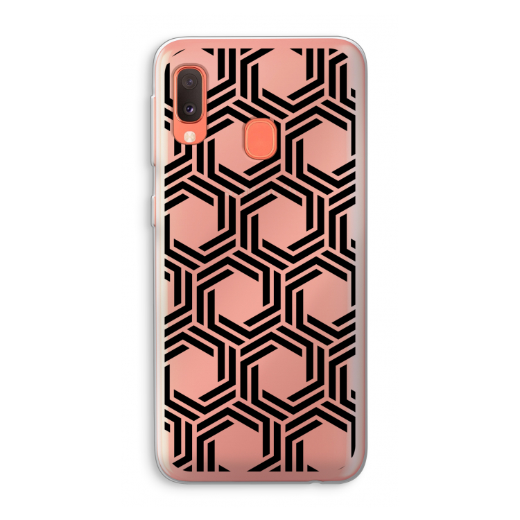 Geometrisch patroon: Samsung Galaxy A20e Transparant Hoesje