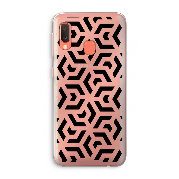 Crazy pattern: Samsung Galaxy A20e Transparant Hoesje