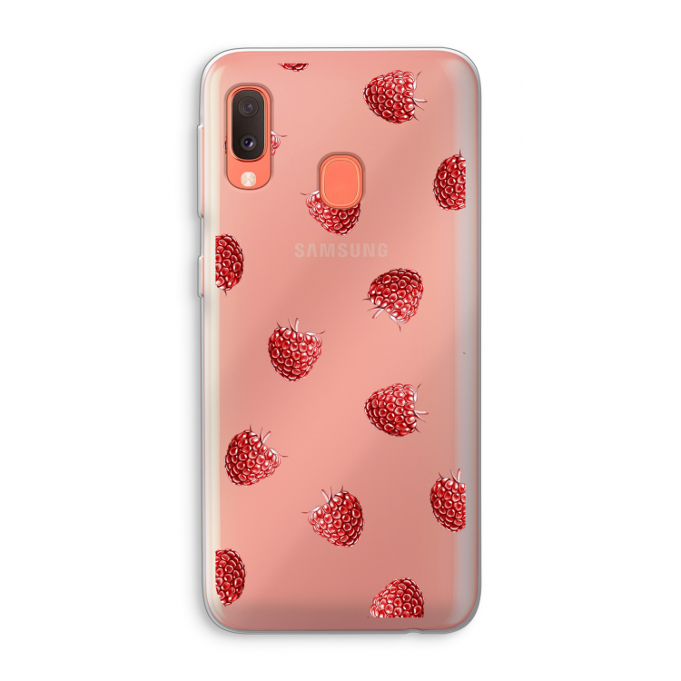 Framboosjes: Samsung Galaxy A20e Transparant Hoesje