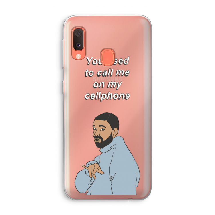 Hotline bling: Samsung Galaxy A20e Transparant Hoesje