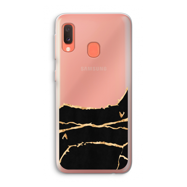 Gouden marmer: Samsung Galaxy A20e Transparant Hoesje