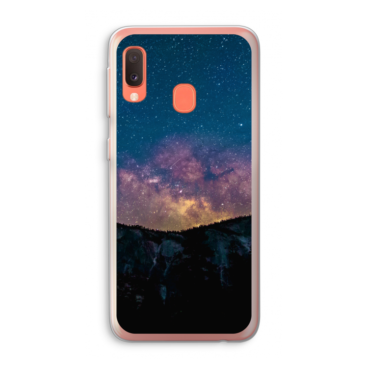 Travel to space: Samsung Galaxy A20e Transparant Hoesje
