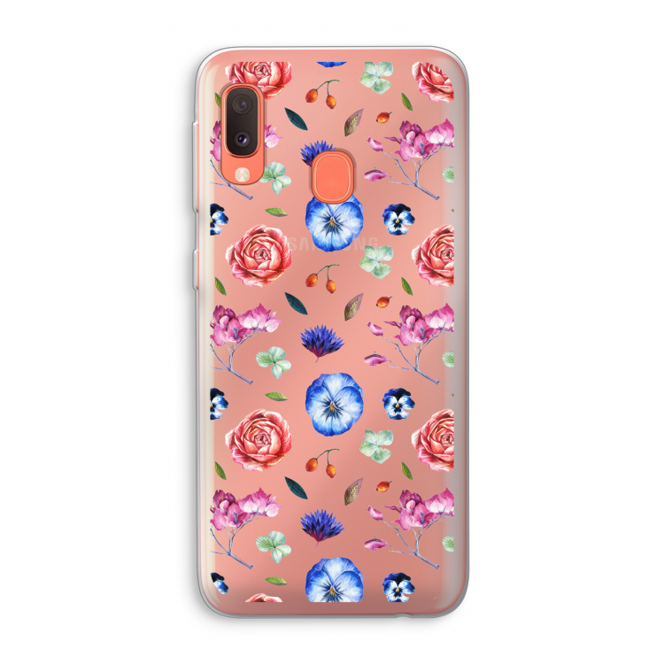 Bloemetjes: Samsung Galaxy A20e Transparant Hoesje