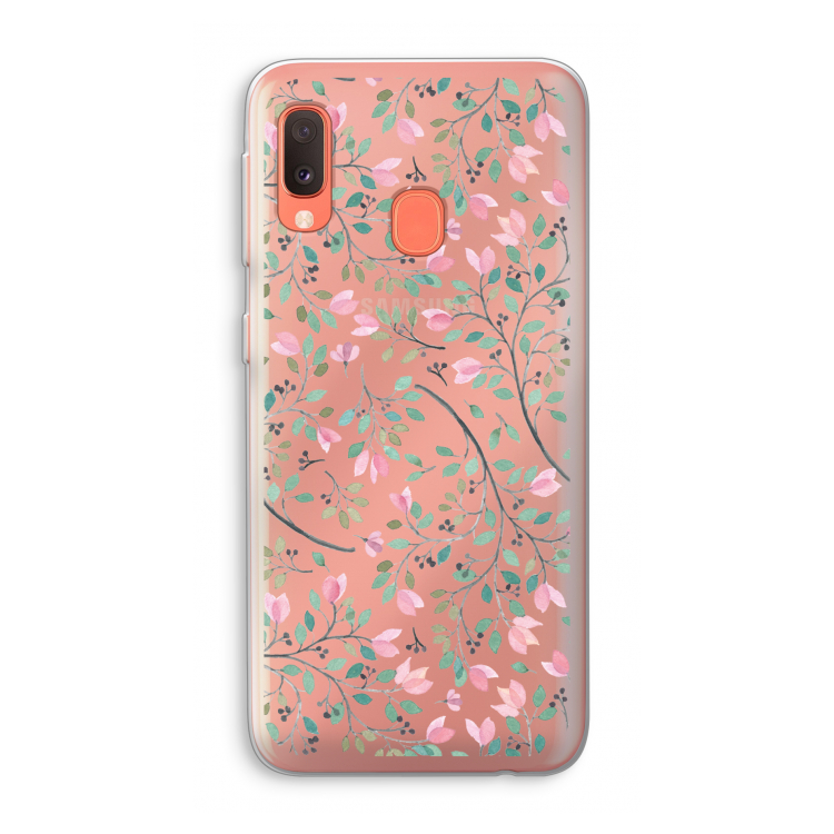 Sierlijke bloemen: Samsung Galaxy A20e Transparant Hoesje