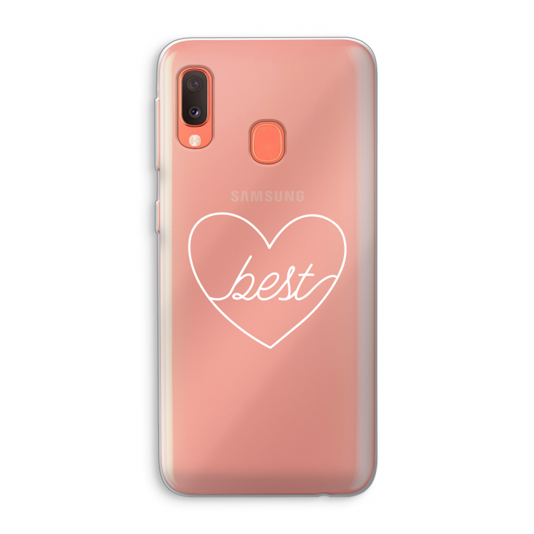 Best heart pastel: Samsung Galaxy A20e Transparant Hoesje