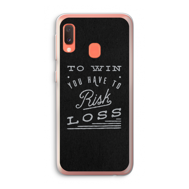 Risk loss: Samsung Galaxy A20e Transparant Hoesje