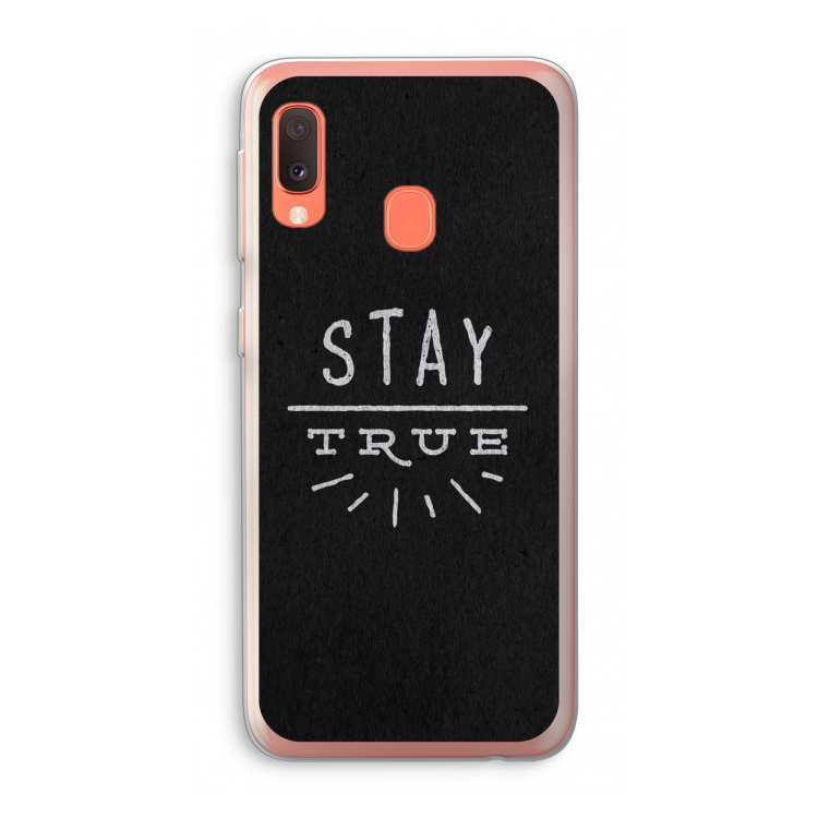 Stay true: Samsung Galaxy A20e Transparant Hoesje