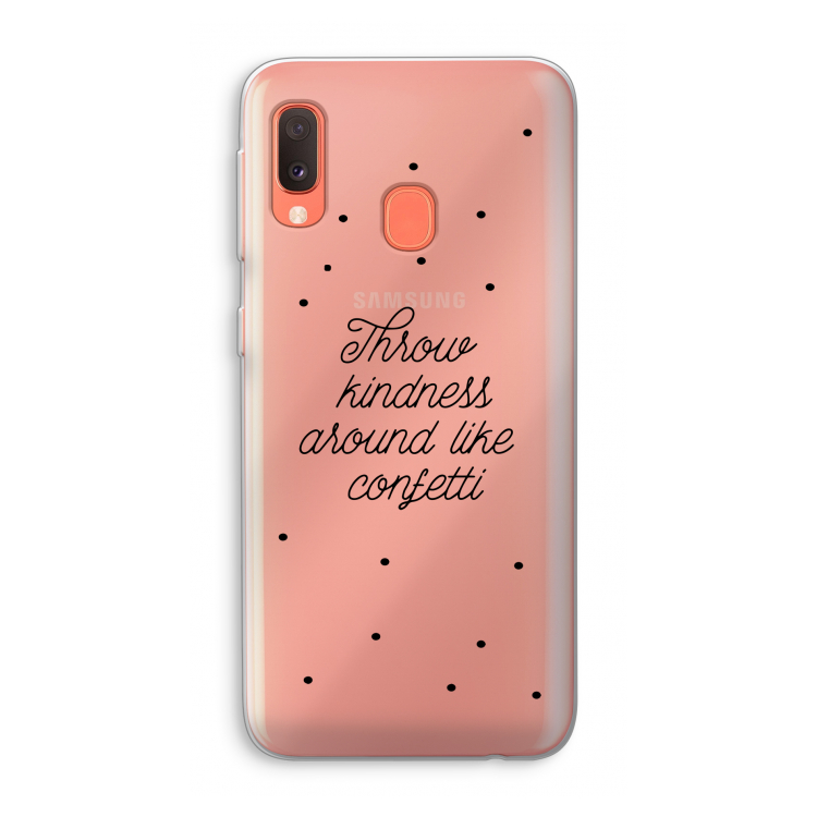 Confetti: Samsung Galaxy A20e Transparant Hoesje
