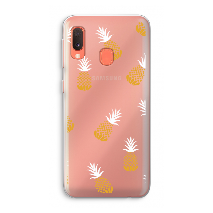 Ananasjes: Samsung Galaxy A20e Transparant Hoesje