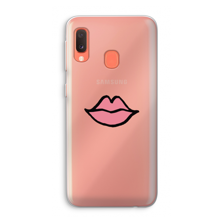 Kusje: Samsung Galaxy A20e Transparant Hoesje